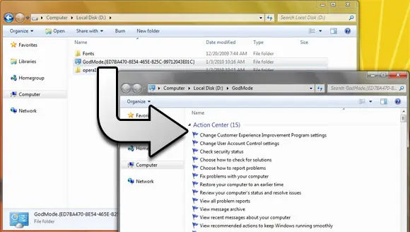 Truco Windows 7: Modo Dios