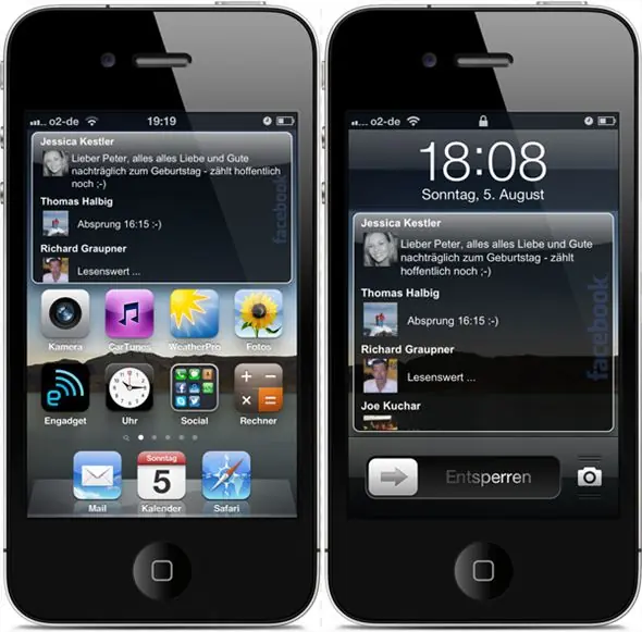 Como Agregar un Widgets para Notificaciones de Facebook en i