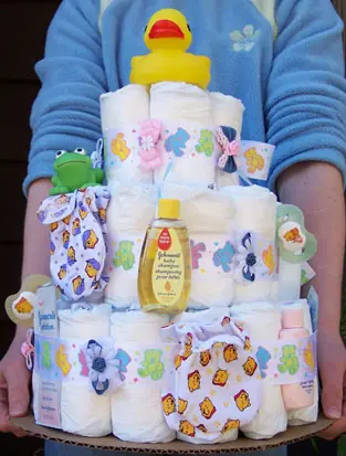 Cómo hacer pastel de pañales para baby shower