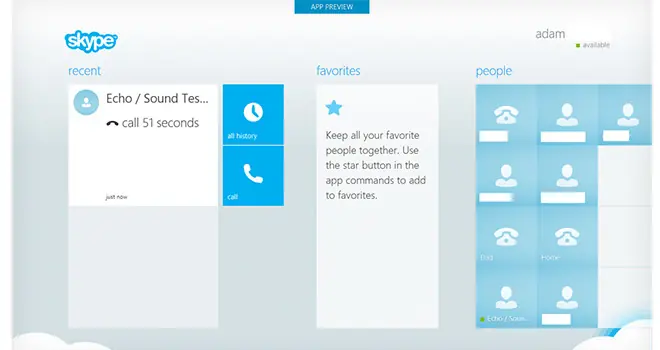 Así se ve Skype para Windows 8