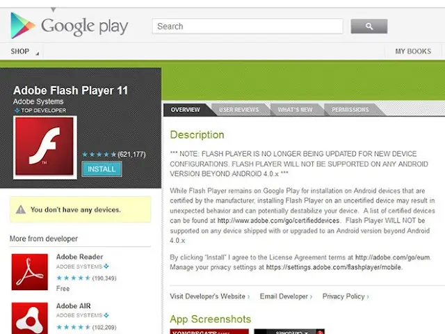 Adiós a Flash en Android