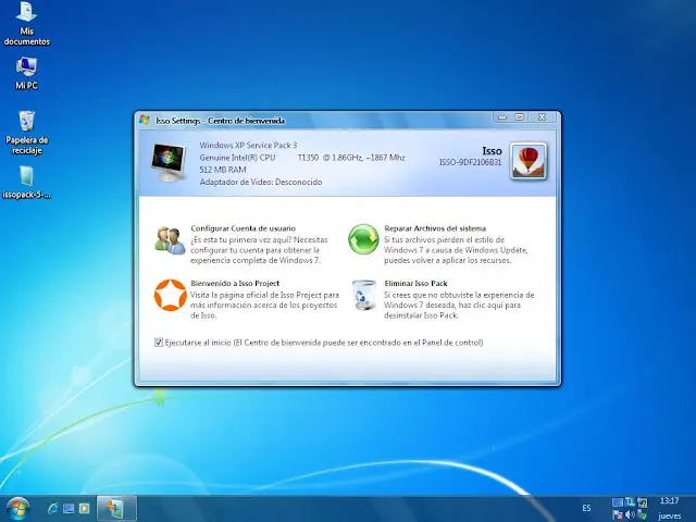 Isso pack 5 El mejor pack de temas para WinXP snow vista y 7