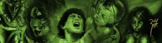 Maradona y su niñera demoníaca juntos con anubis