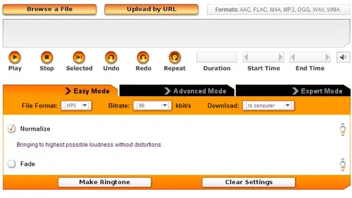 Ringer, crea ringtone online y gratis para tu celular