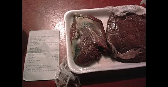 La carne podrida es tratada con Monóxido para su venta