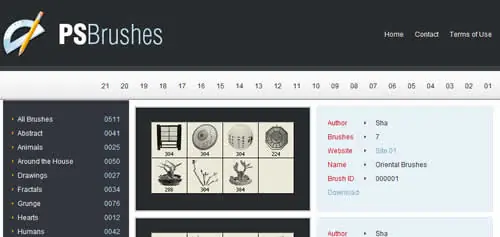 Muchas paginas de brushes para photoshop