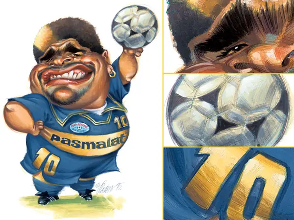 caricaturas de futbol