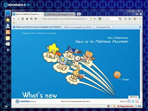 Me hablaron de chrome y firefox yo hablare de Maxthon