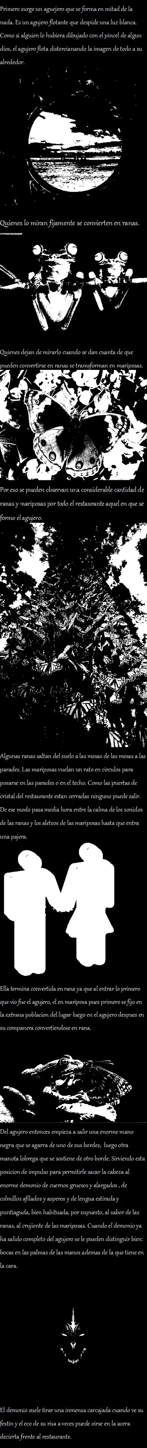 acerca de agujeros que surgen en restaurantes