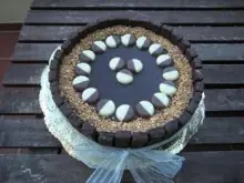 Charlotte de mousse de nuttella y chocolate blanco