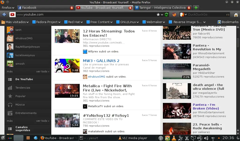 Reproduciendo vídeos de Youtube en VLC