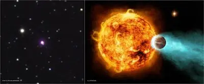 La estrella que ataca con rayos X al planeta que la orbita