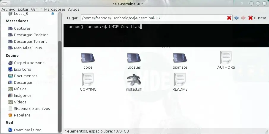 How to: Nautilus/caja con Terminal Embebido