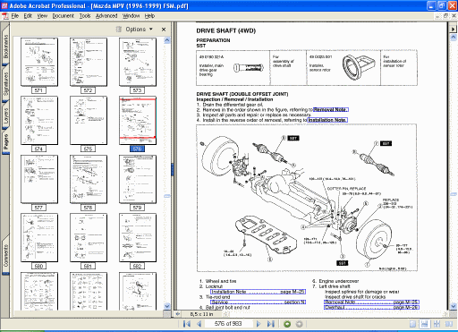 Sistema de Manuales para Reparacion Autos MAZDA Hasta 2009