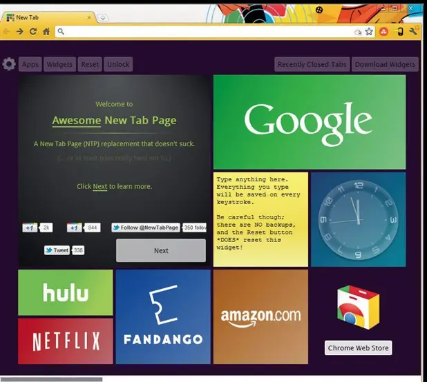Cambia el aspecto de la nueva pestaña en Chrome