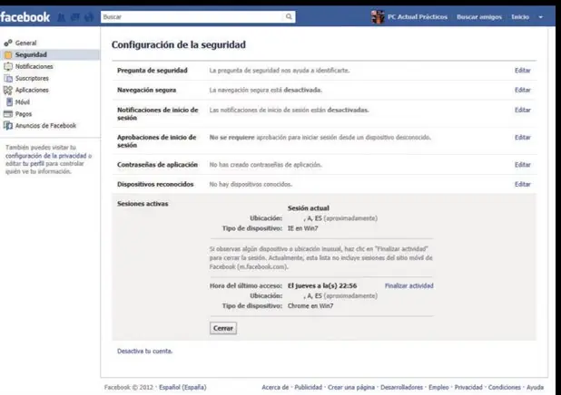 Protege tu Facebook cerrando la seccion remotamente