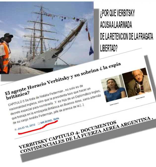 Buque de guerra ingles custodia la Fragata Libertad