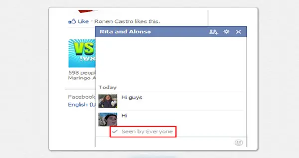 Quitar el "Visto a las." de facebook
