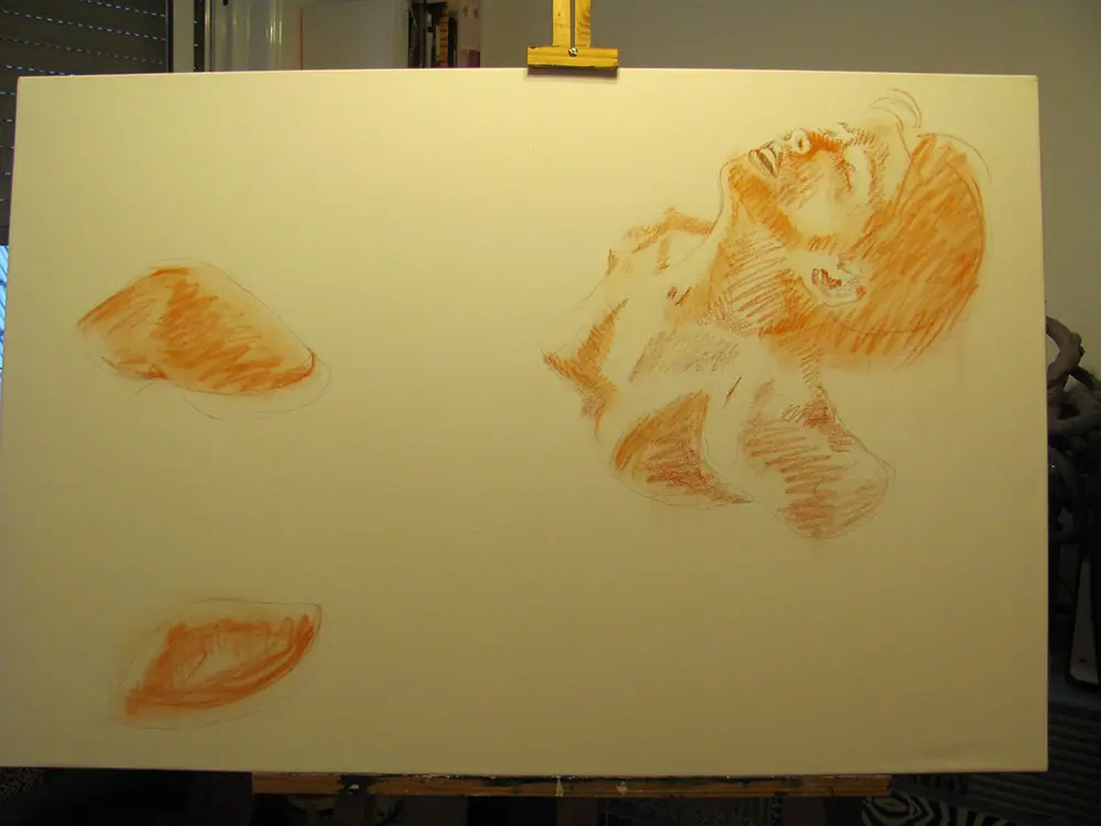 Sumergida - Pintura al óleo