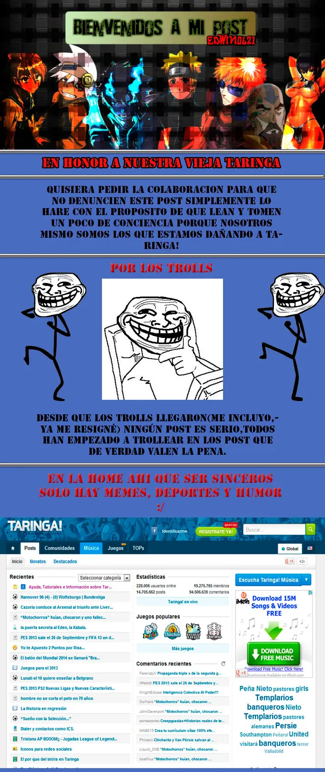 En Honor a nuestra Vieja Taringa
