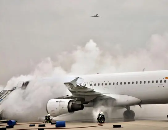 simulacro de accidente aéreo