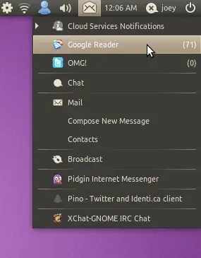 Visualizar notificaciones de Google Reader en Ubuntu 10.04