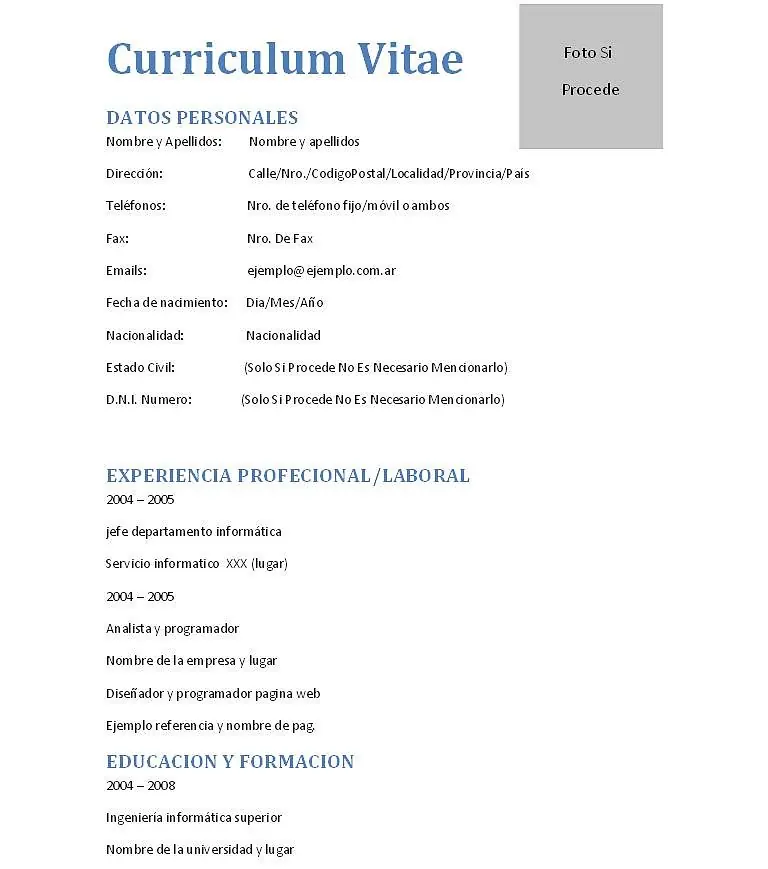 como hacer un curriculum vitae