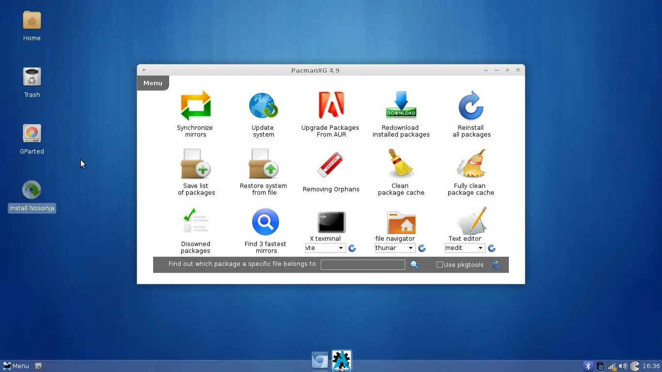 Nosonja, distro basa en Arch
