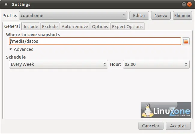 Crea copias de seguridad en Linux con Back in Time