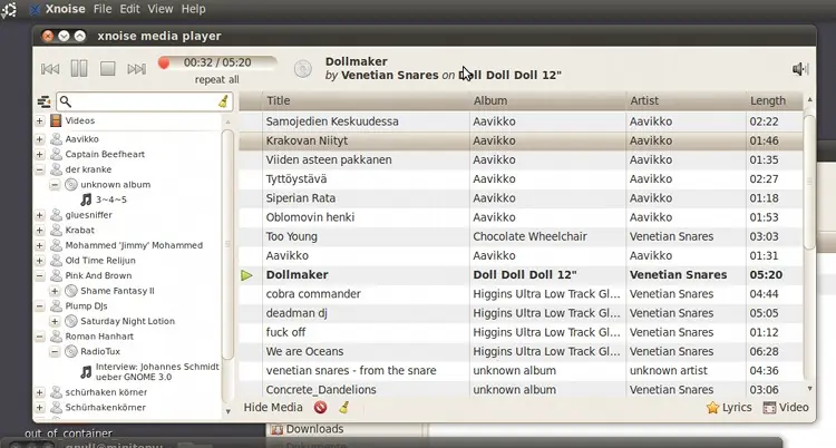Reproductor de audio y vídeo para Gnome