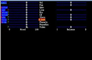 Aumix, audio en consola de texto