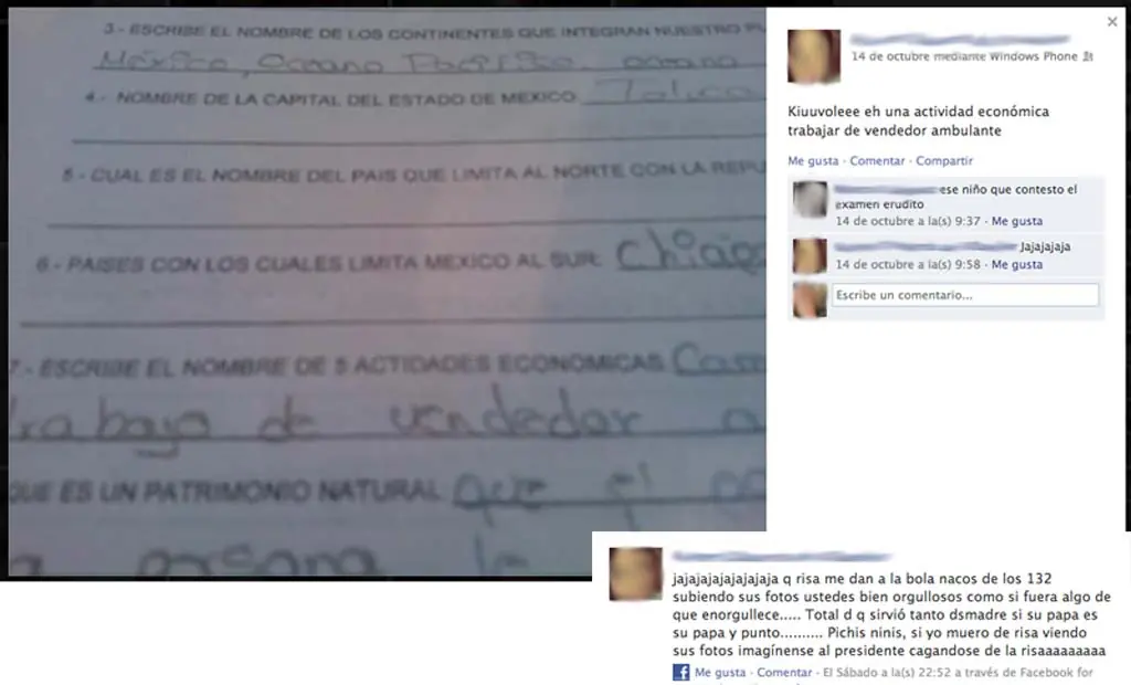 Se burla de su alumno por facebook, y ella es la idiota