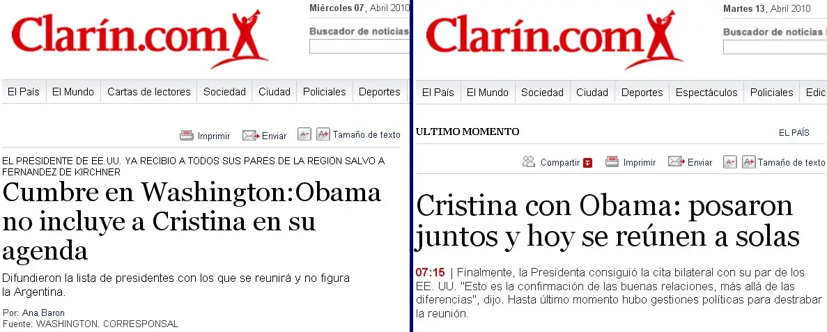 Los muchachos Periodistas, clarin miente