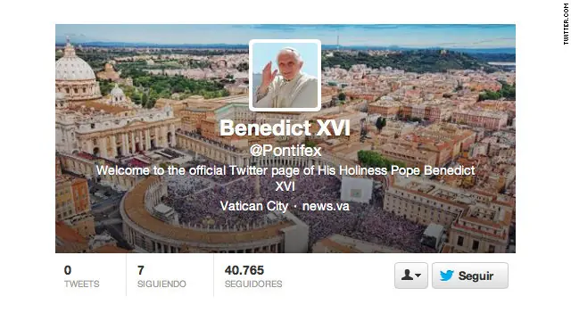 Benedicto XVI emitira su primer mensaje en Twitter