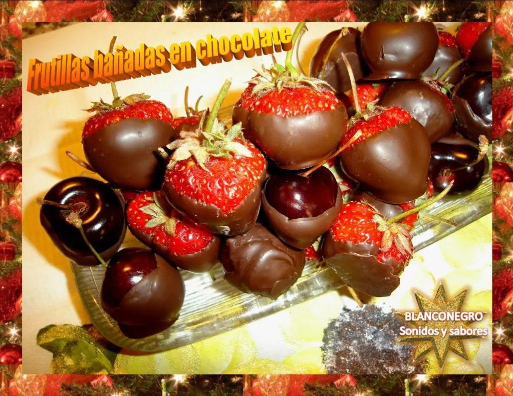 Frutillas bañadas en chocolate