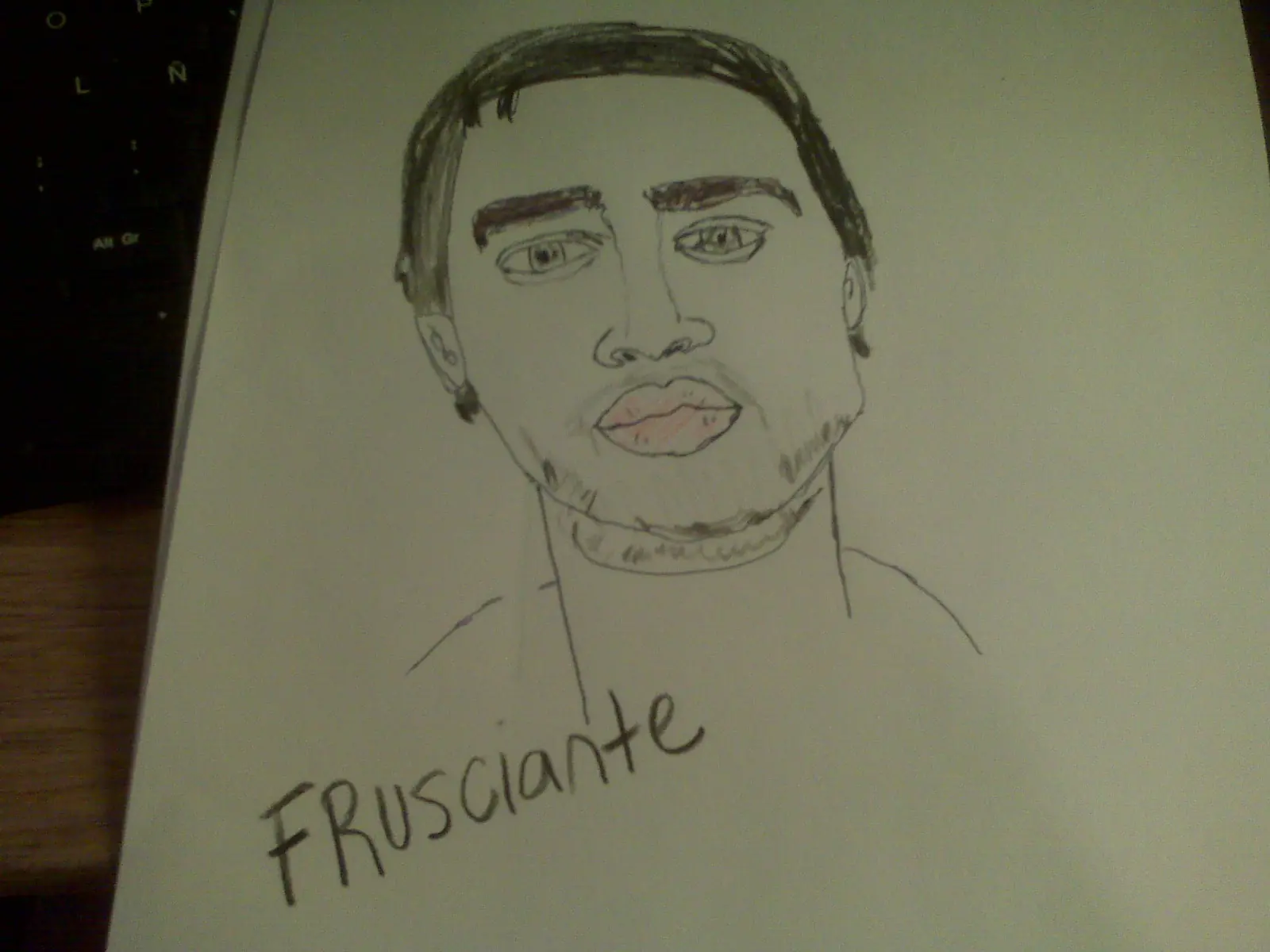 Estoy aburrida y dibujo a Frusciante