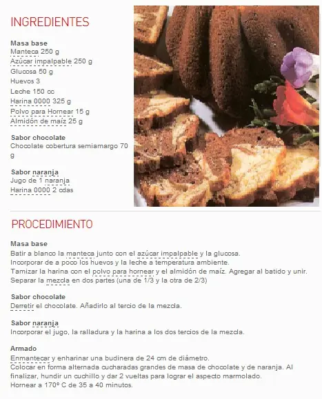 Budín marmolado