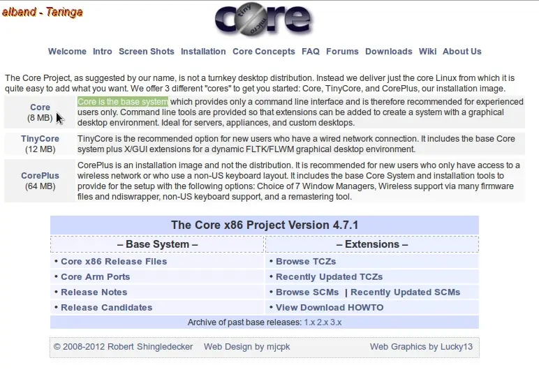 Micro core para equipos obsoletos