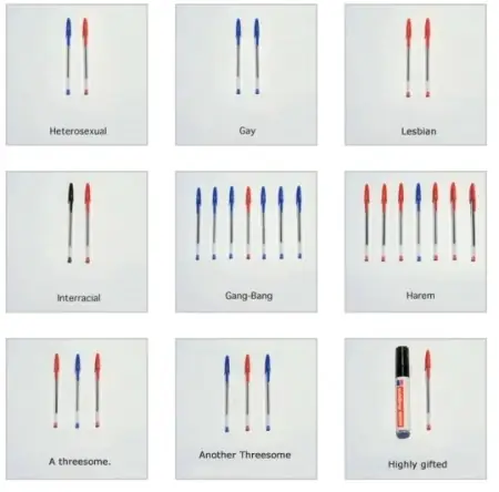 El sexo explicado con lapiceros