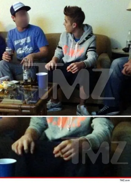 Aparecen fotos de Justin Bieber fumando marihuana