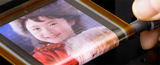 Sony desarrolla pantalla flexible mas delgada que un pelo