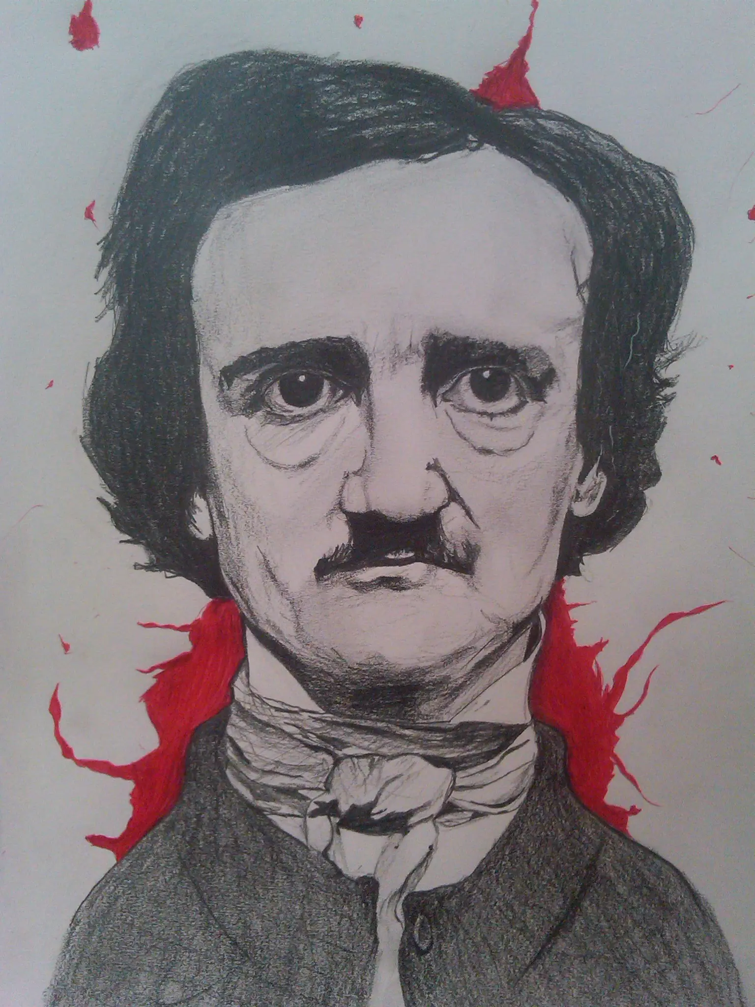 Dibuje al maestro del terror Edgar allan poe