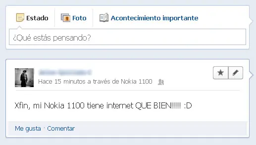 Cambia el "A traves de" en Facebook