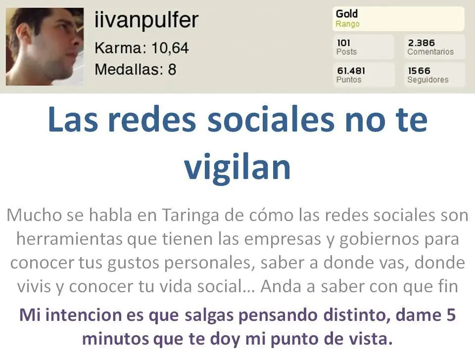 Las redes sociales no te vigilan