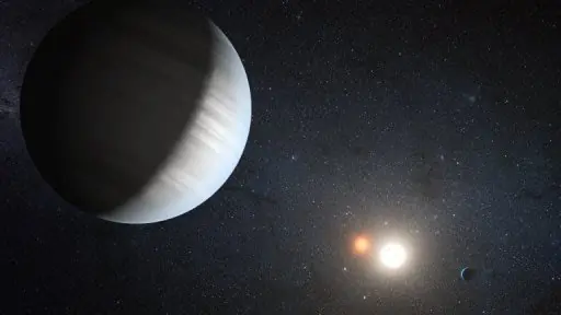 Descubren el primer sistema de 2 planetas que orbita alreded