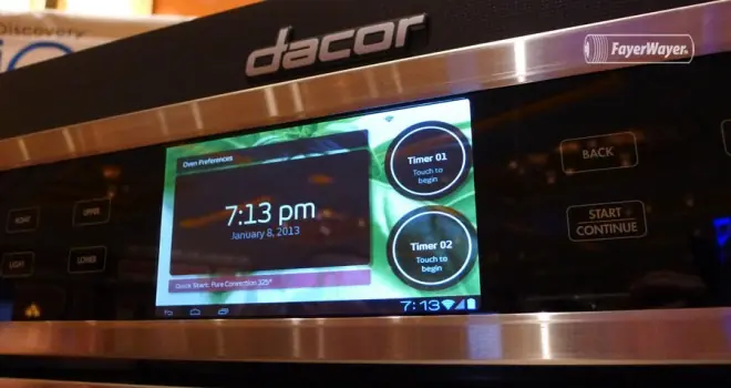 El primer horno de cocina con Android del mundo.