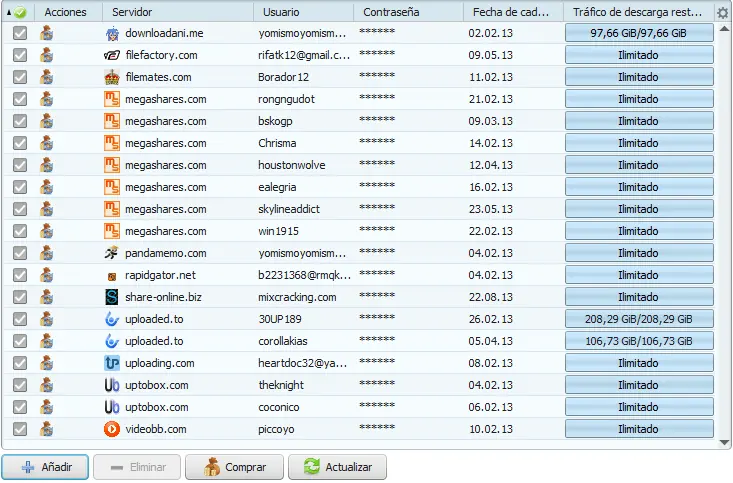 DataBases Premium Jdownloader 02/02/2013 + Capturas Reales