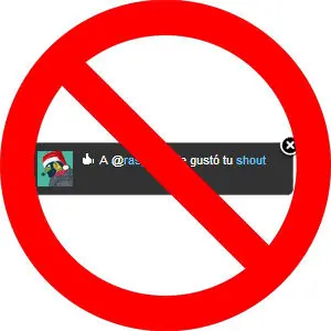 Quita el molesto pop-up notificaciones de Taringa!