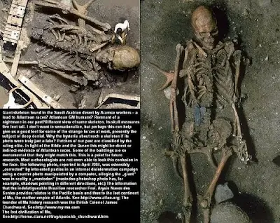 Esqueletos de gigantes extraterrestes