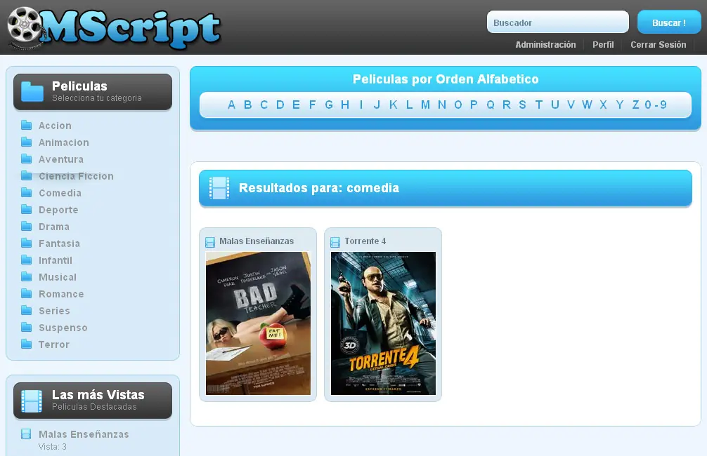 Crea tu web de películas online